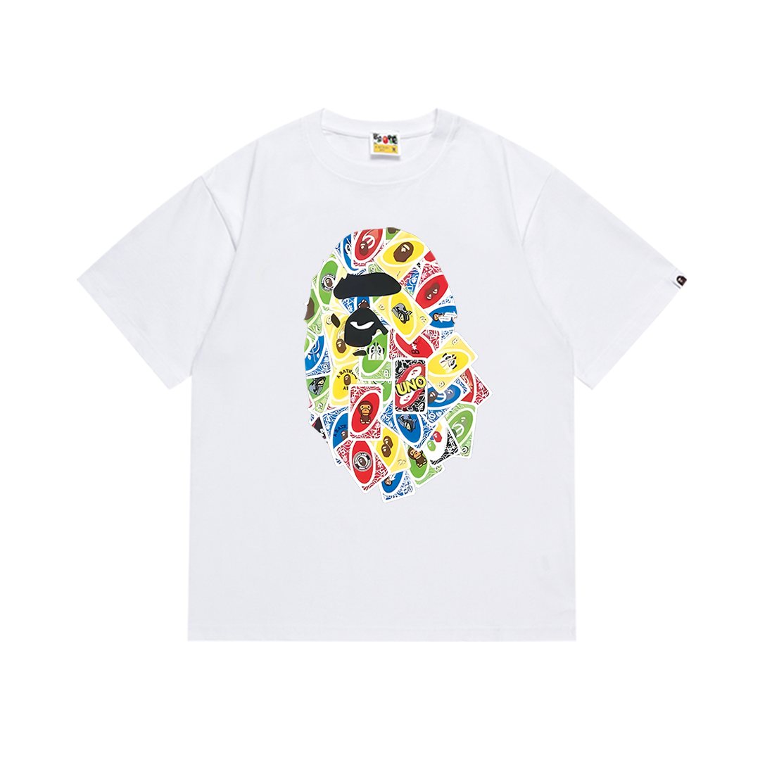 BAPE Ape-Head Playing Card Graphic Short-Sleeve T-Shirt — front