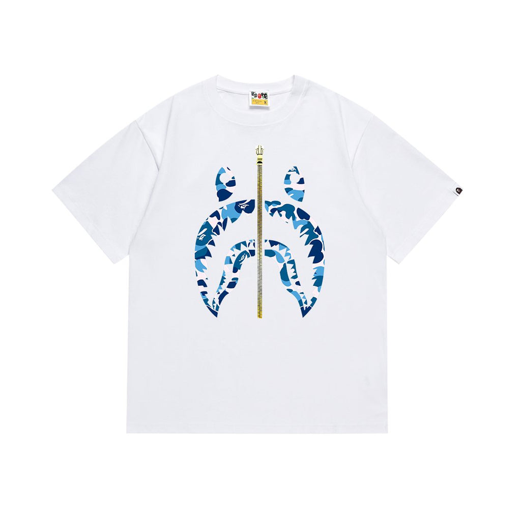 BAPE Blue Camo Head Graphic T-Shirt — hero