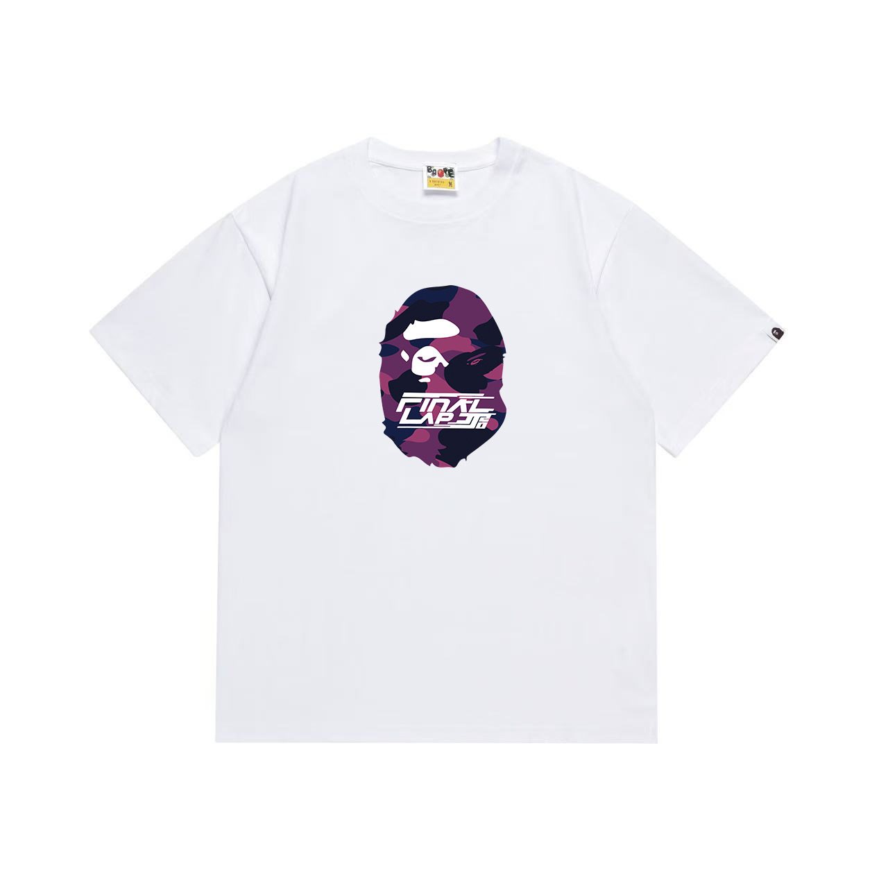 BAPE Purple Face Graphic Short-Sleeve T-Shirt — front