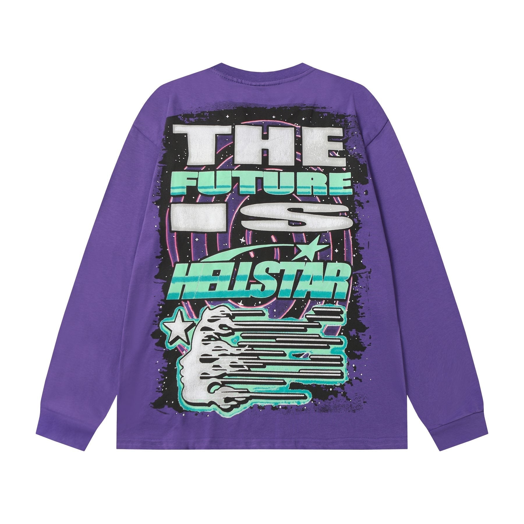 Hellstar Path to Paradise Purple Long-Sleeve T-Shirt — back