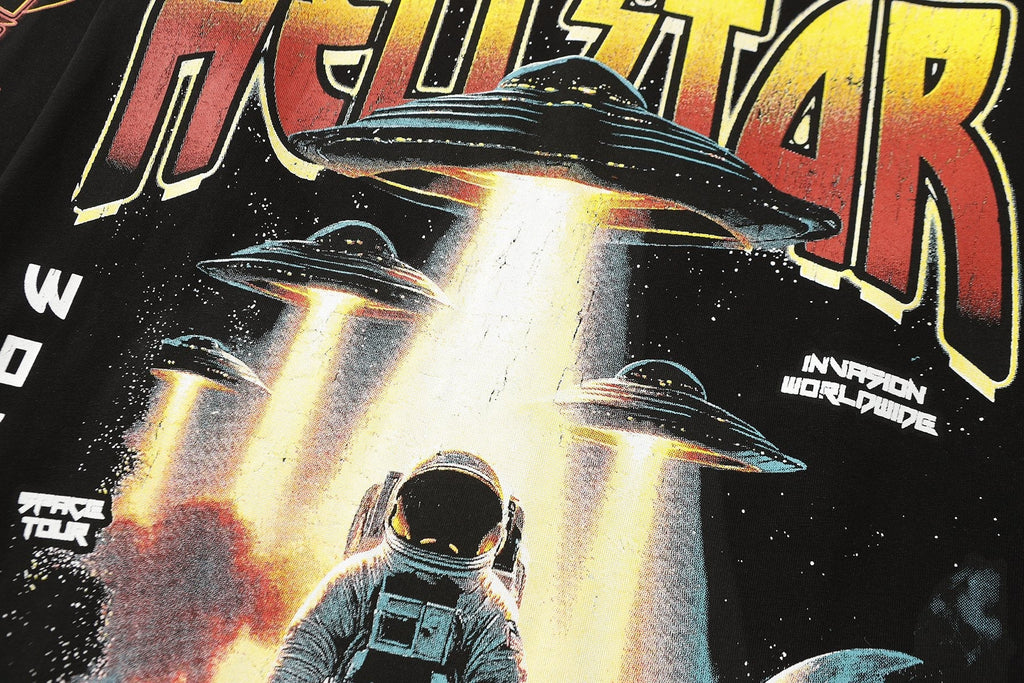 Hellstar UFO Astronaut Graphic Long-Sleeve T-Shirt — detail