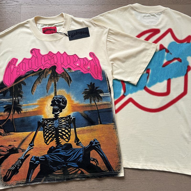 Godspeed Skeleton Beach Graphic Short-Sleeve T-Shirt — context