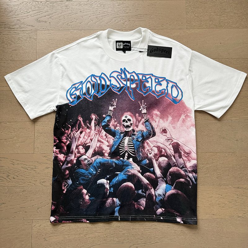Godspeed Skeletal Front & Back Graphic T-Shirt — front
