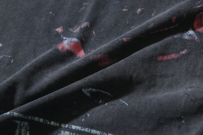 VALE USA Let Me Rest Washed Graphic T-Shirt — fabric_closeup