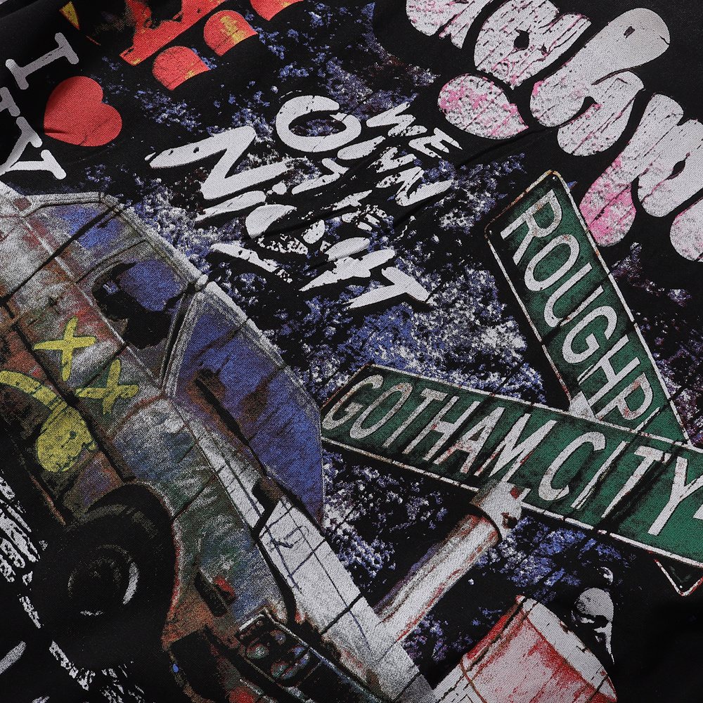 Rough Play Pink Police Car Rhinestone Short-Sleeve T-Shirt — detail