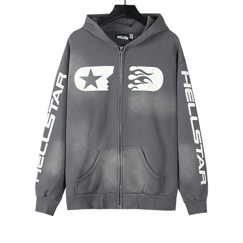 Hellstar Star & Flame Graphic Zip Hoodie — hero