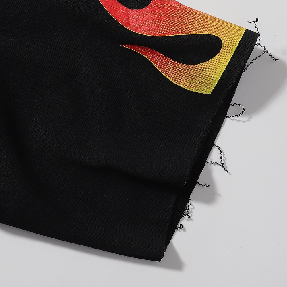 BKYS Revival Racing Skull Graphic Cropped T-Shirt — detail