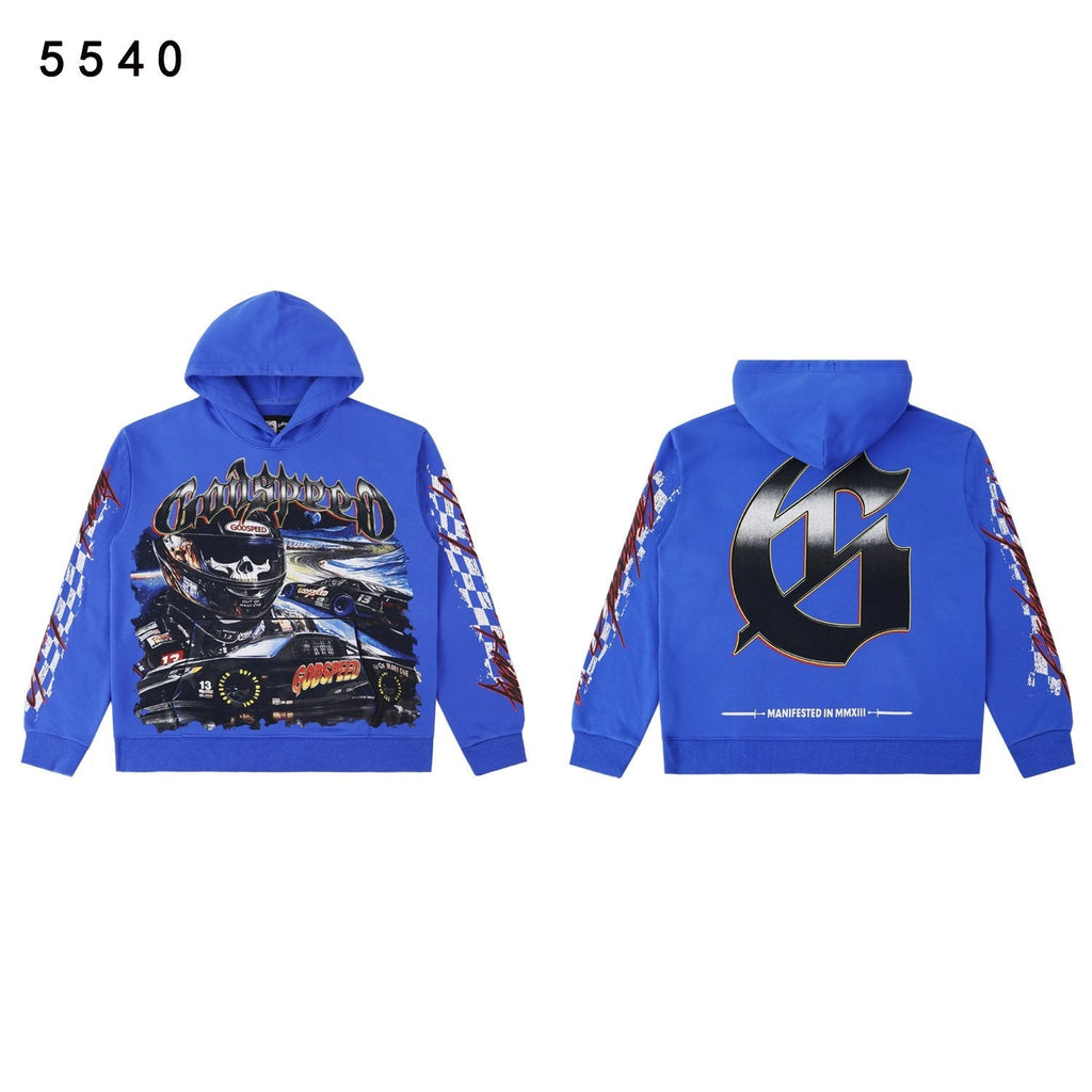 Godspeed Racing Graphic Washed Hoodie — front