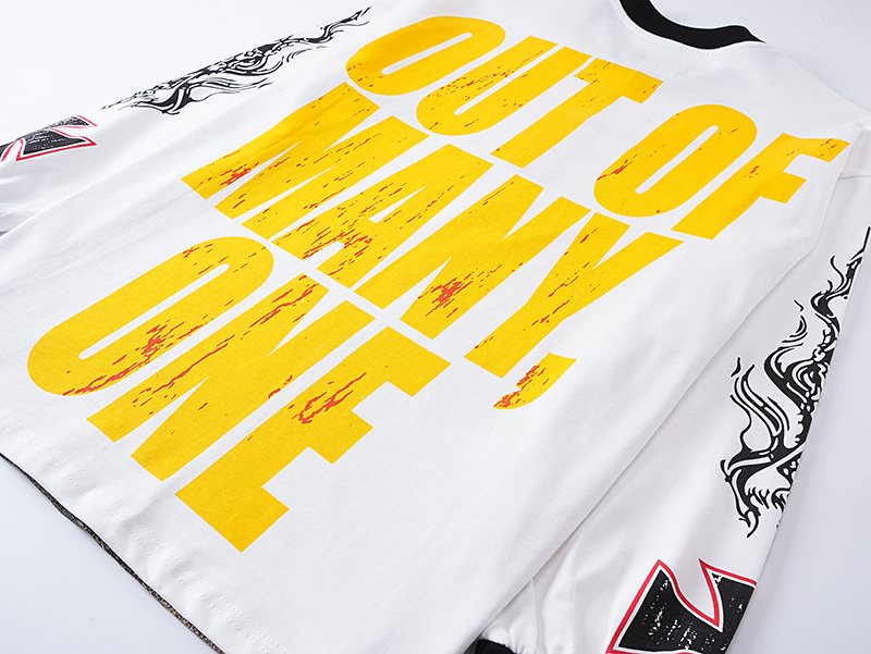 Godspeed Out of Many One Graphic Long-Sleeve T-Shirt — detail