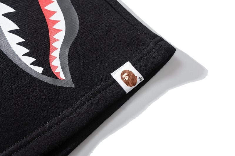 BAPE Shark Graphic Black Shorts — detail