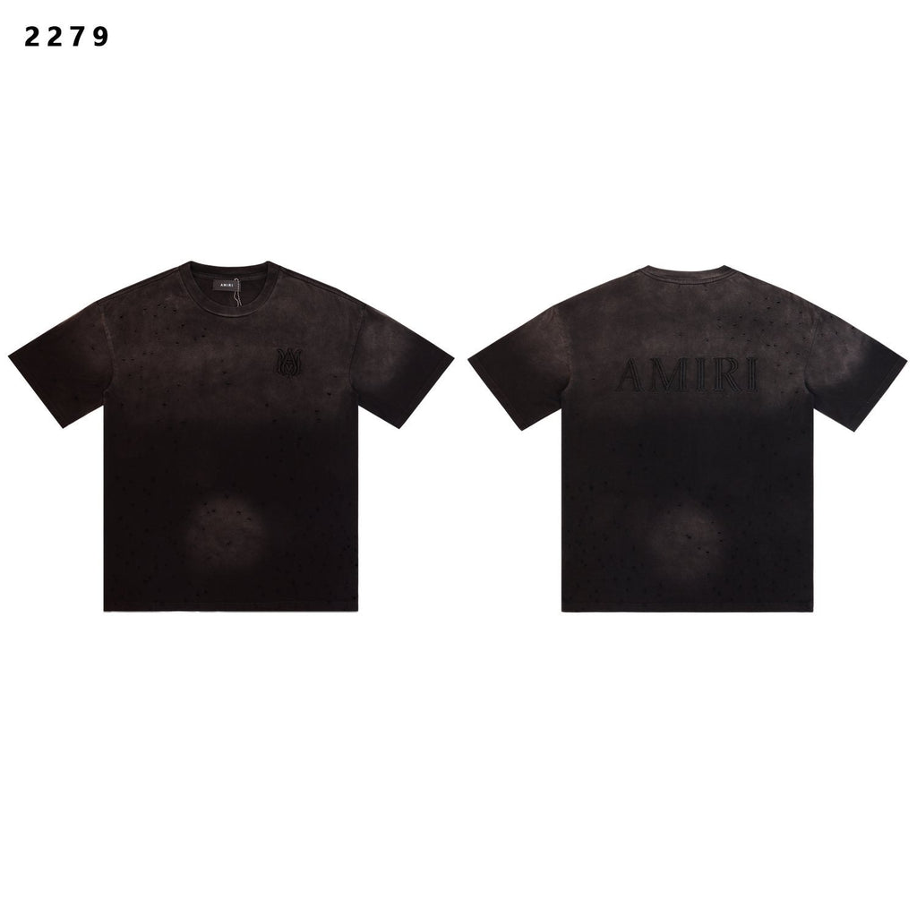 AMIRI Distressed Washed Short-Sleeve T-Shirt — hero