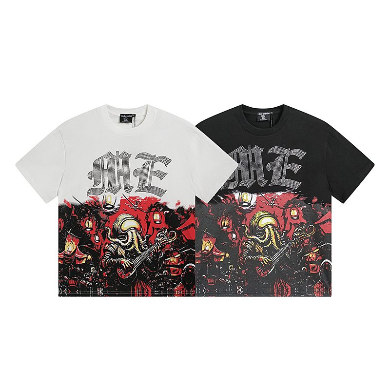 MIXED EMOTION Gothic Illustrated Graphic T-Shirt — comparison