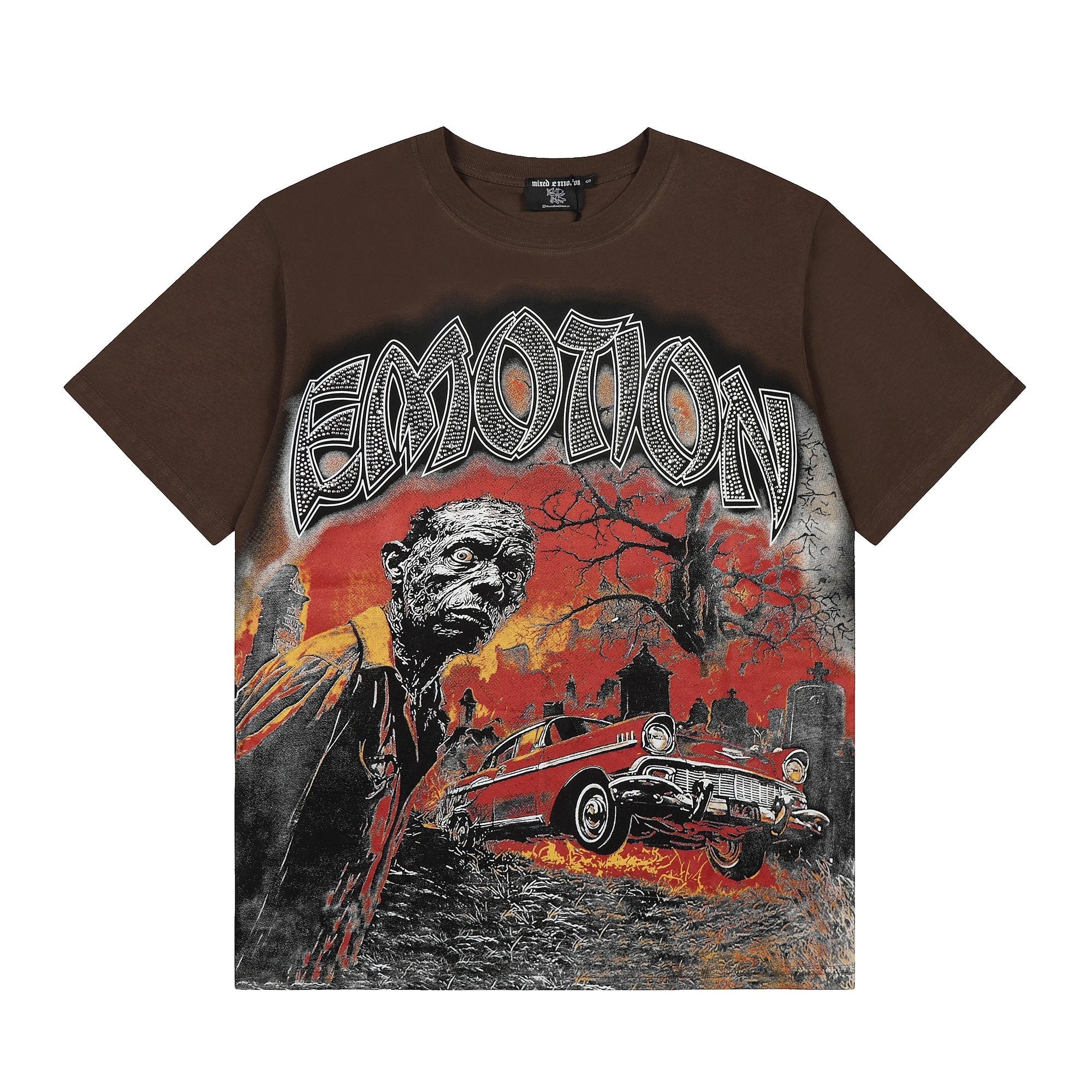 MIXED EMOTION Front-and-Back Graphic Short-Sleeve T-Shirt — hero