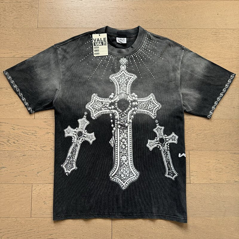 VALE USA Cross Graphic Short-Sleeve T-Shirt — front