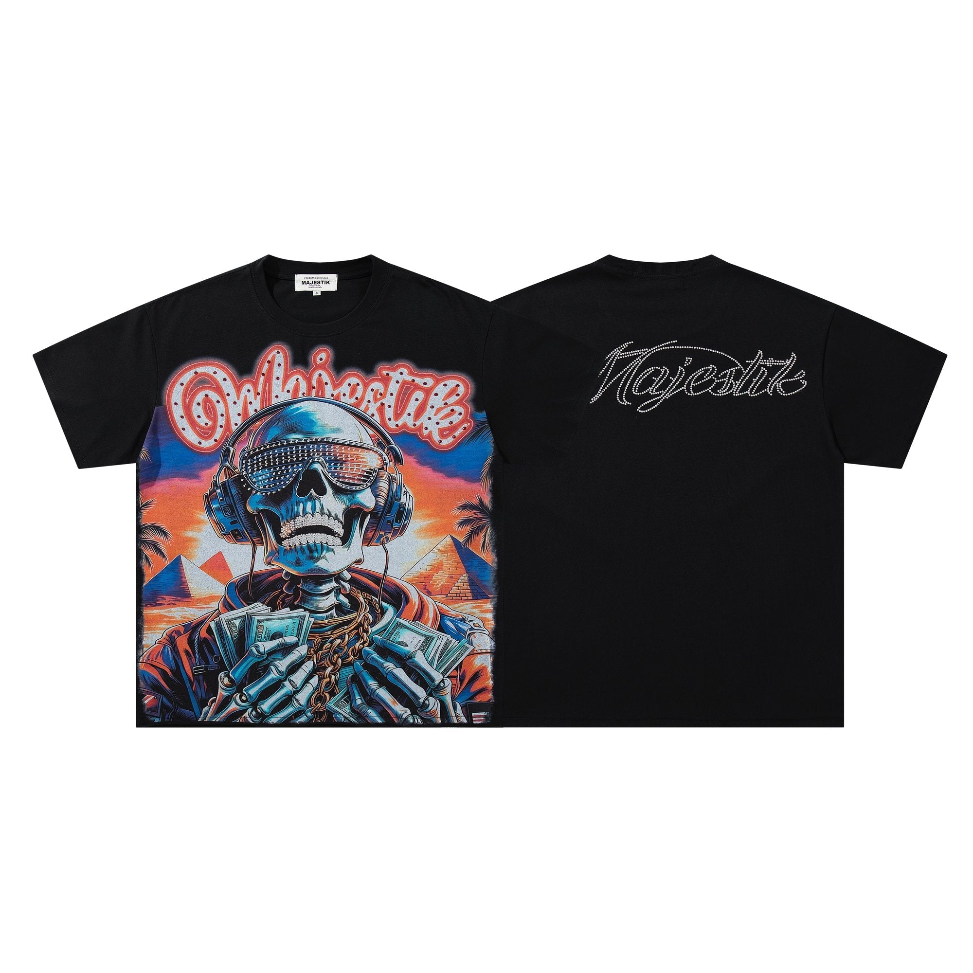 MAJESTIK Skull Graphic Short-Sleeve T-Shirt — hero
