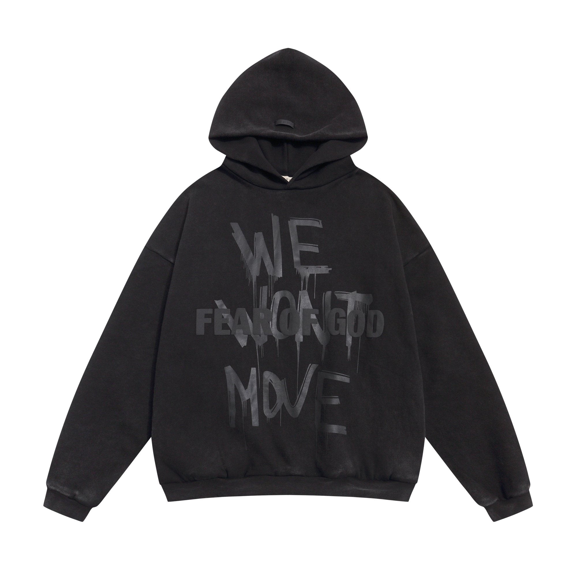 Fear of God Washed Black Side-Pocket Graphic Hoodie — hero
