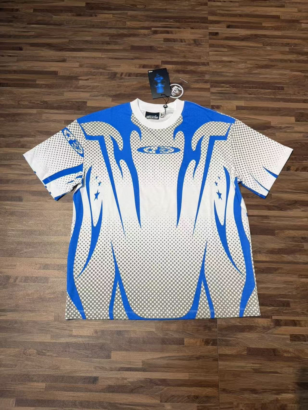 Hellstar Blue Graphic Short-Sleeve T-Shirt — front