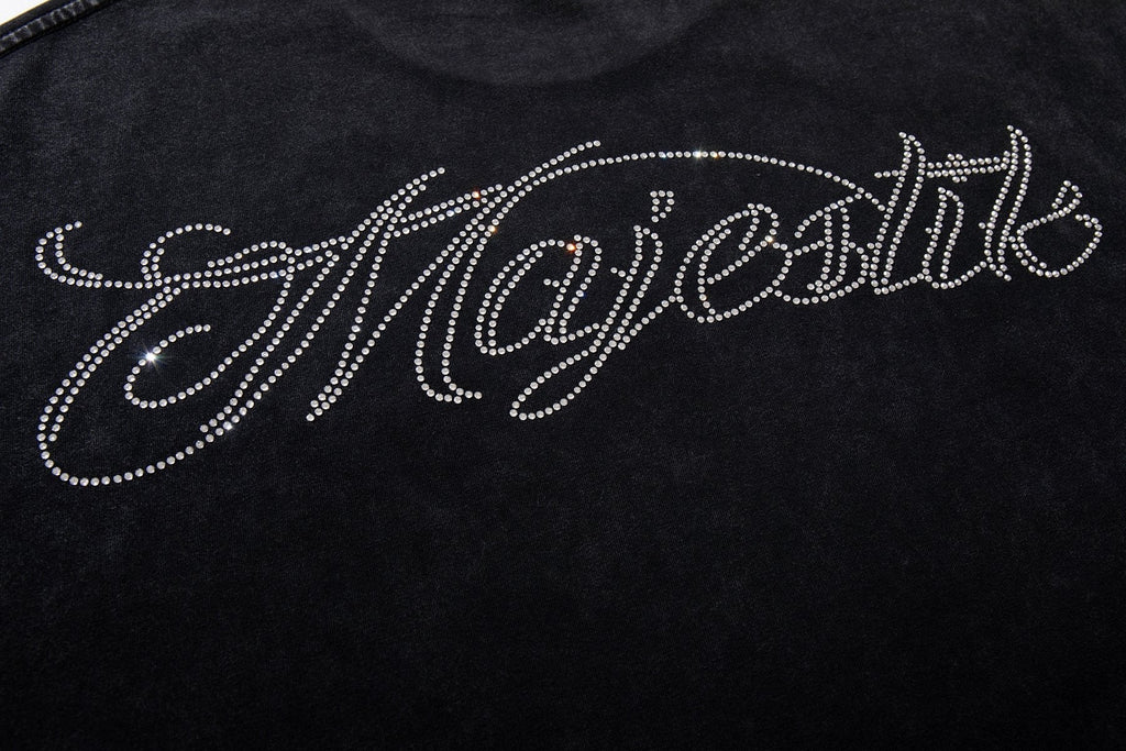 MAJESTIK P71 Rhinestone Graphic T-Shirt — detail