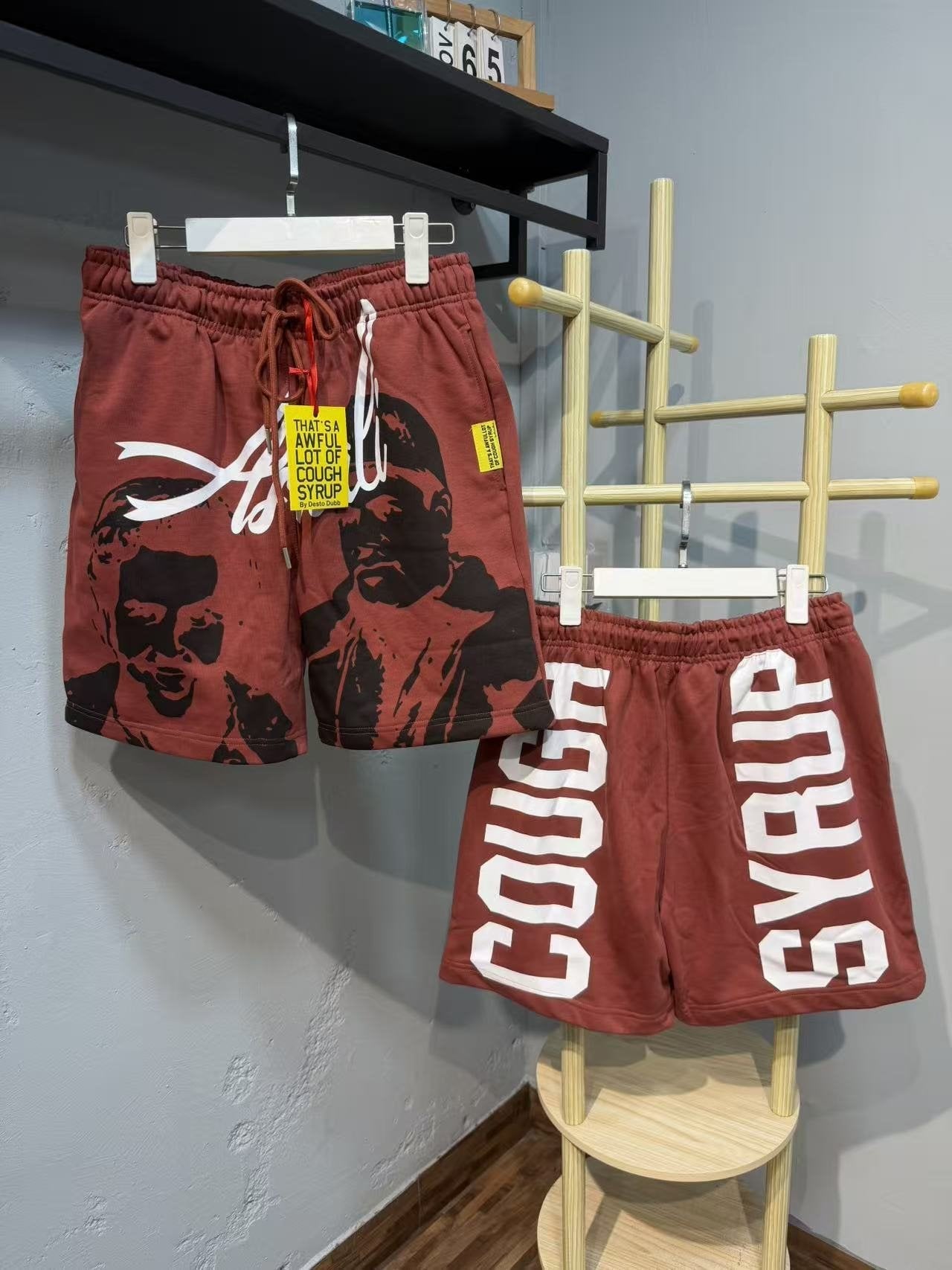THAT'S A AWFUL LOT OF COUGH SYRUP Portrait Graphic Shorts — front