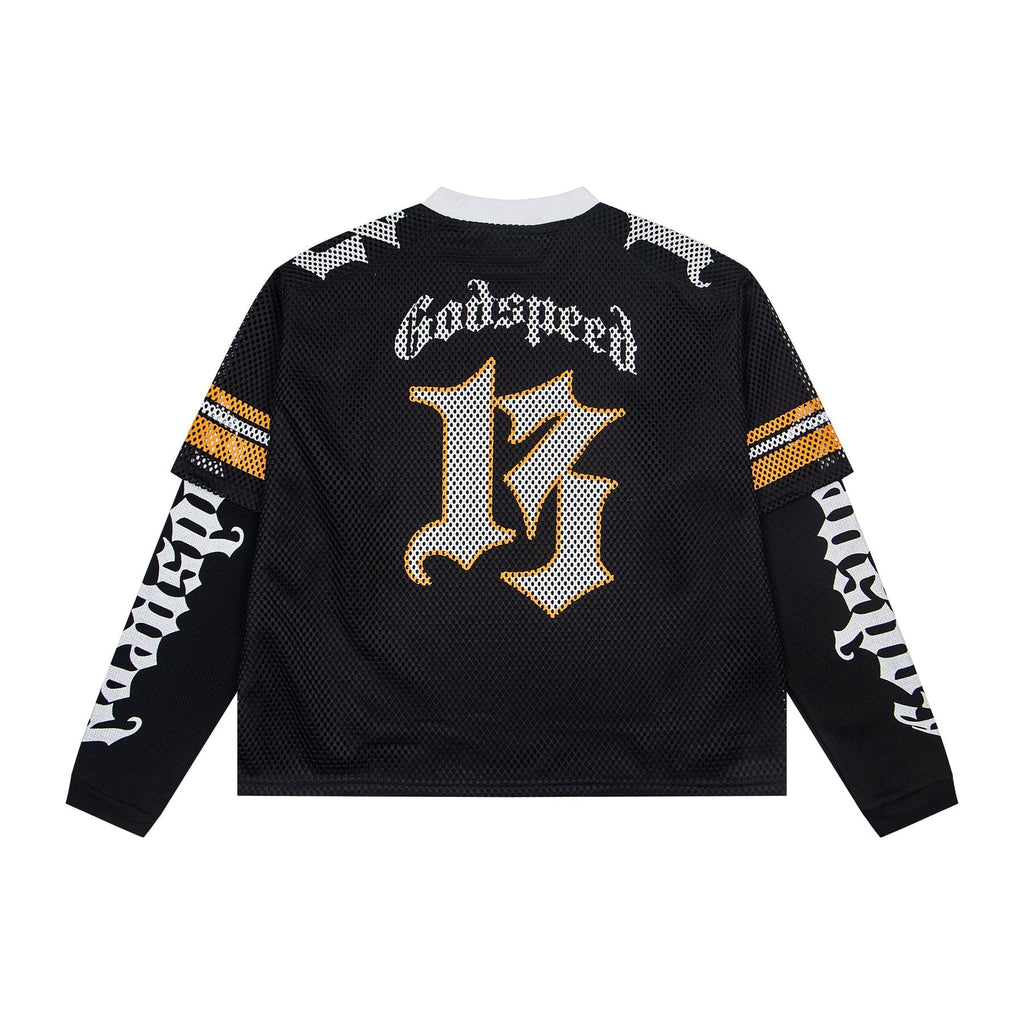 Godspeed Skull Mesh Jersey Long-Sleeve T-Shirt — back
