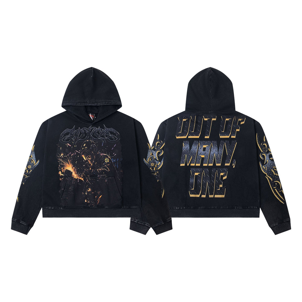 Godspeed Out of Many One Graphic Hoodie — hero