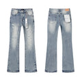 Purple Brand Light Blue Distressed Flare Jeans — hero