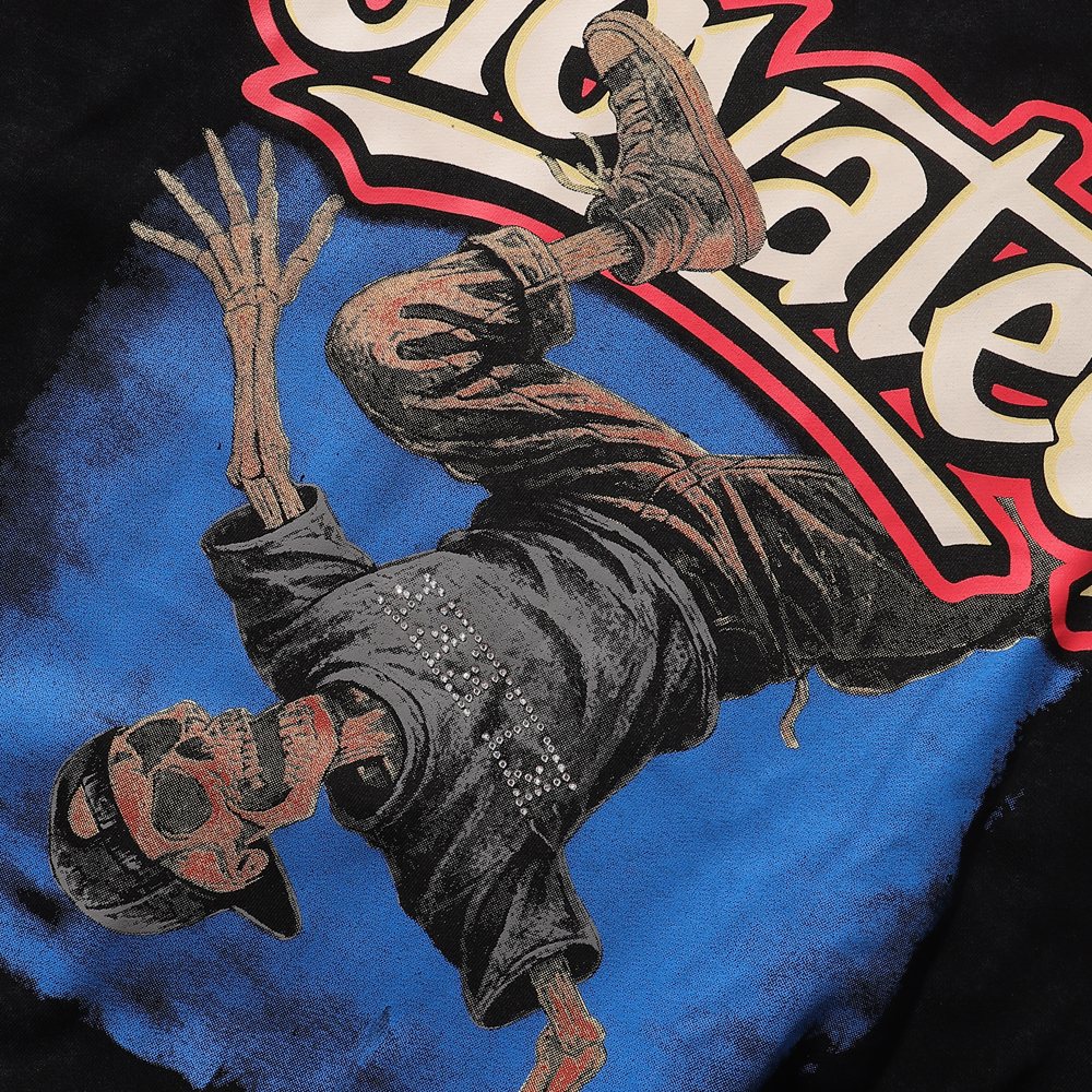 KLEEP Rise & Rebel Skeleton Graphic T-Shirt — detail