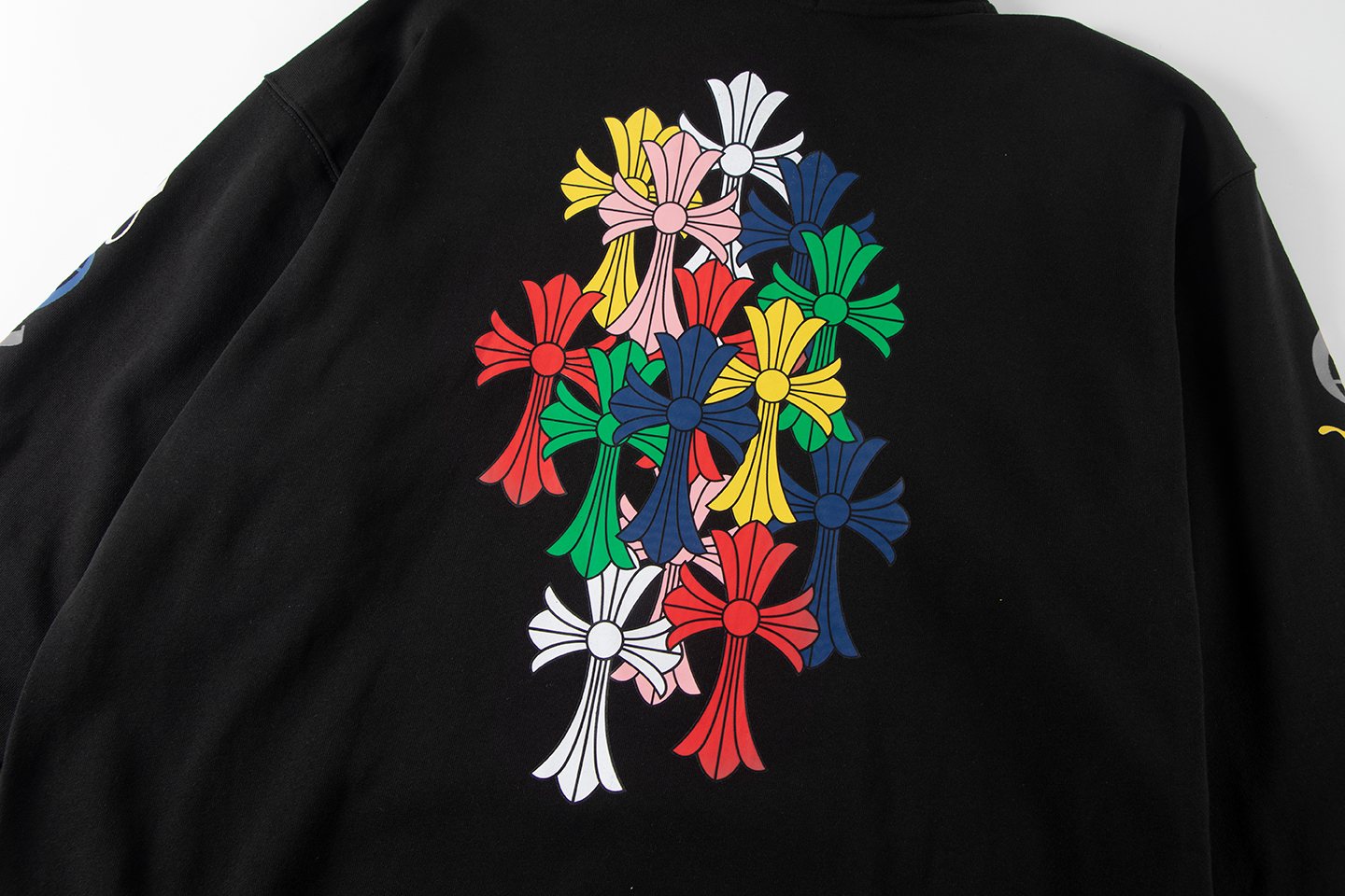 Chrome Hearts Multicolor Cross Graphic Hoodie — detail