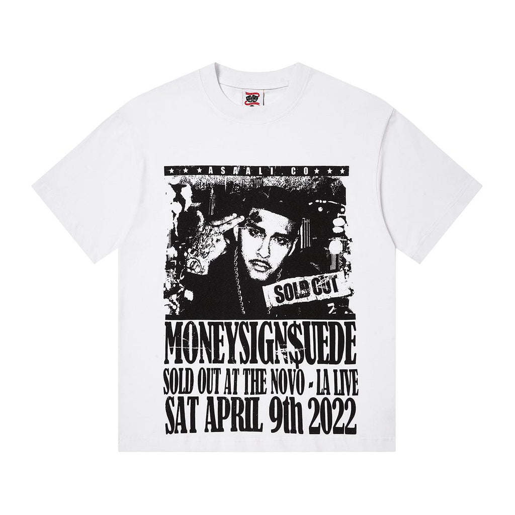 ASAALL Black Front Graphic Short-Sleeve T-Shirt — hero