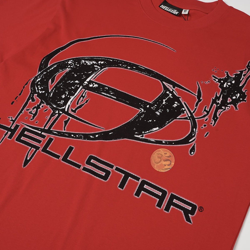 Hellstar Red Graphic Short-Sleeve T-Shirt — detail