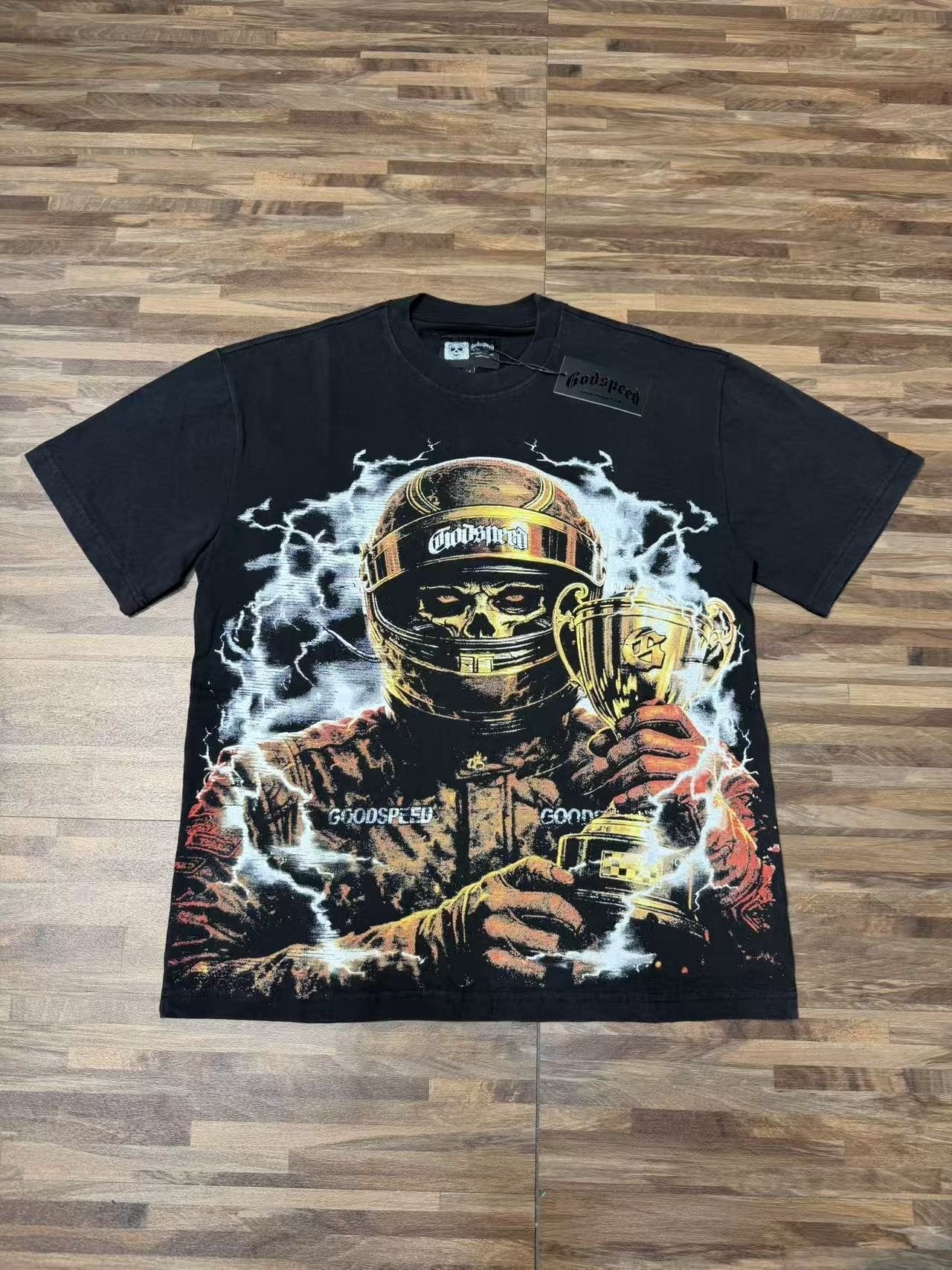 Godspeed Racing Skull Trophy Graphic T-Shirt — front