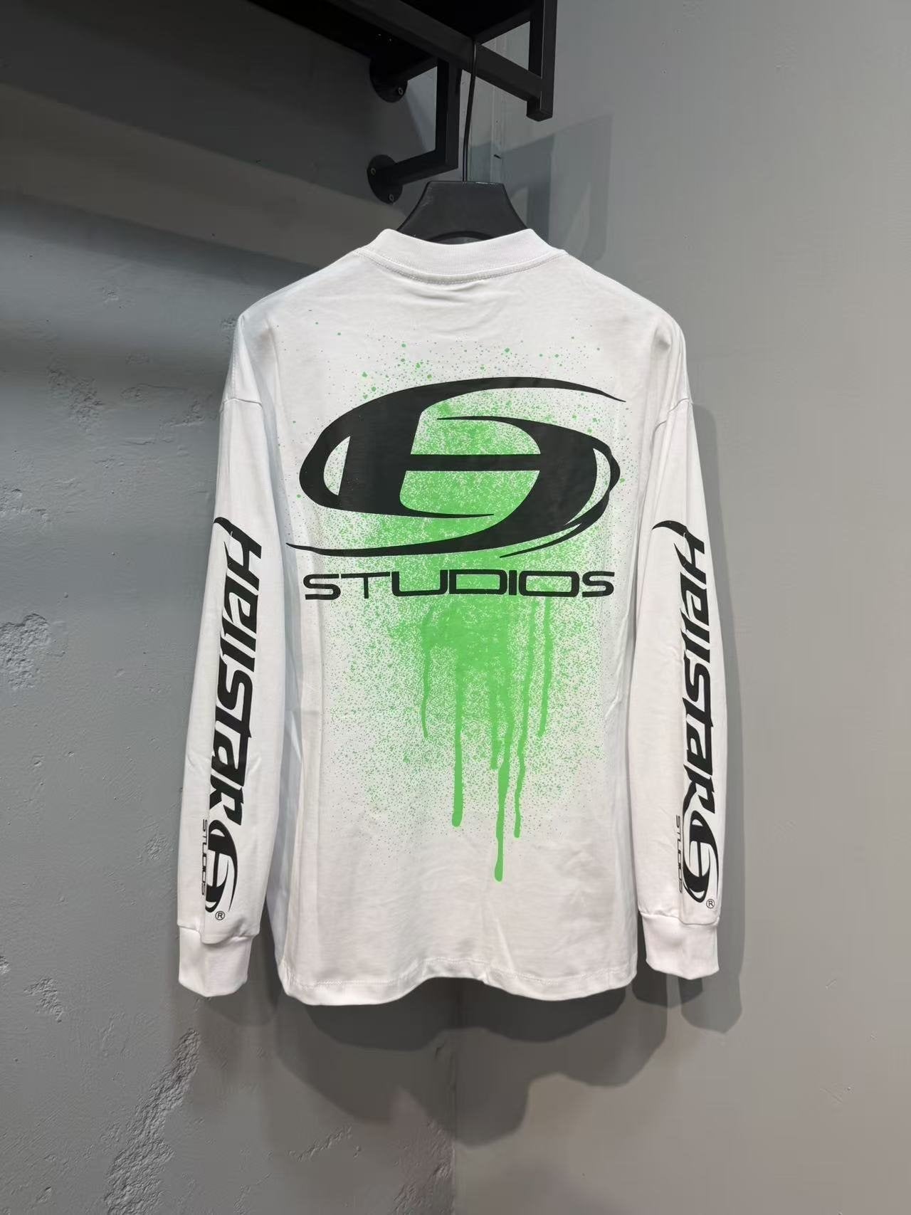 Hellstar Paint-Drip Graphic Long-Sleeve T-Shirt — back