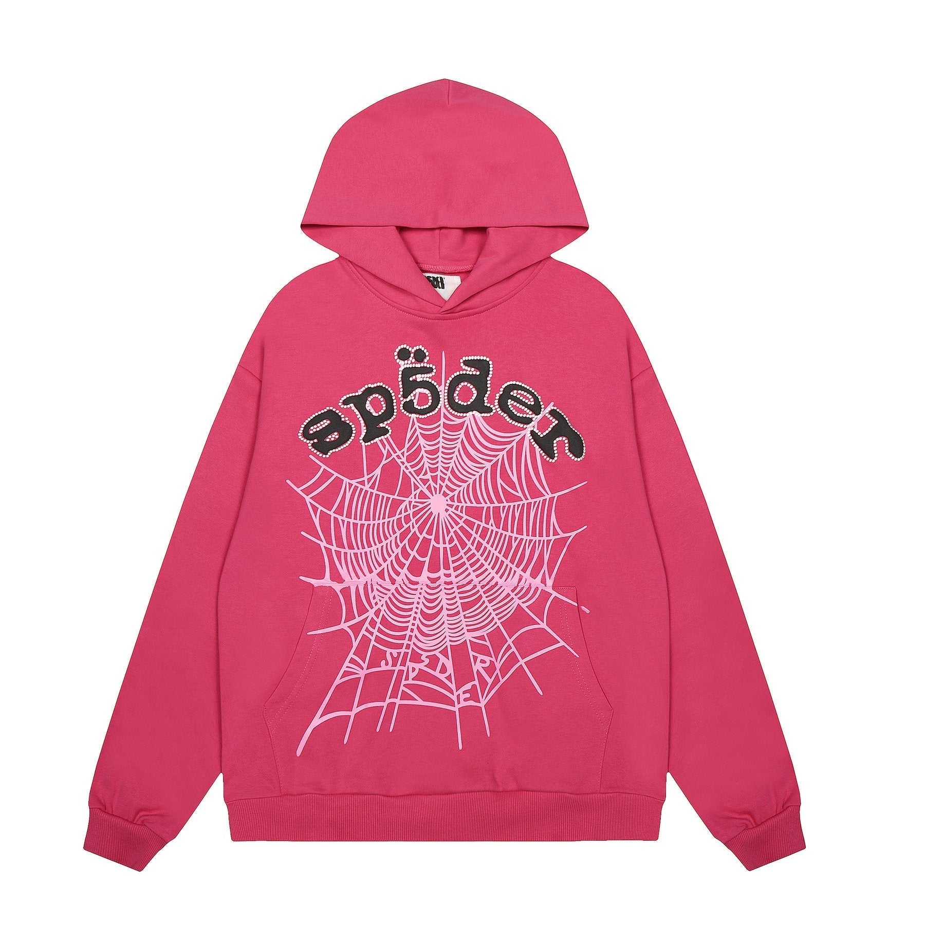 Sp5der Spiderweb Graphic Pullover Hoodie — front