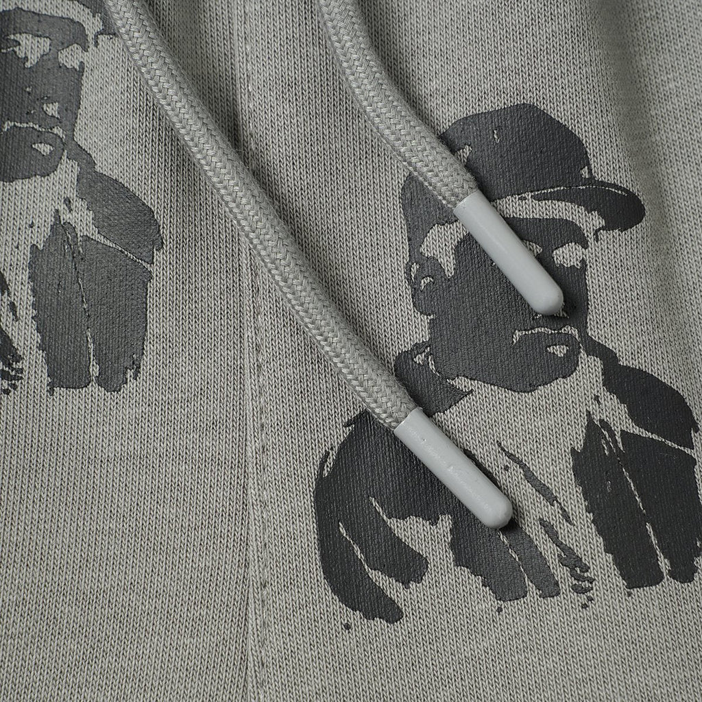 ASAALL All-Over Portrait Graphic Drawstring Shorts — detail
