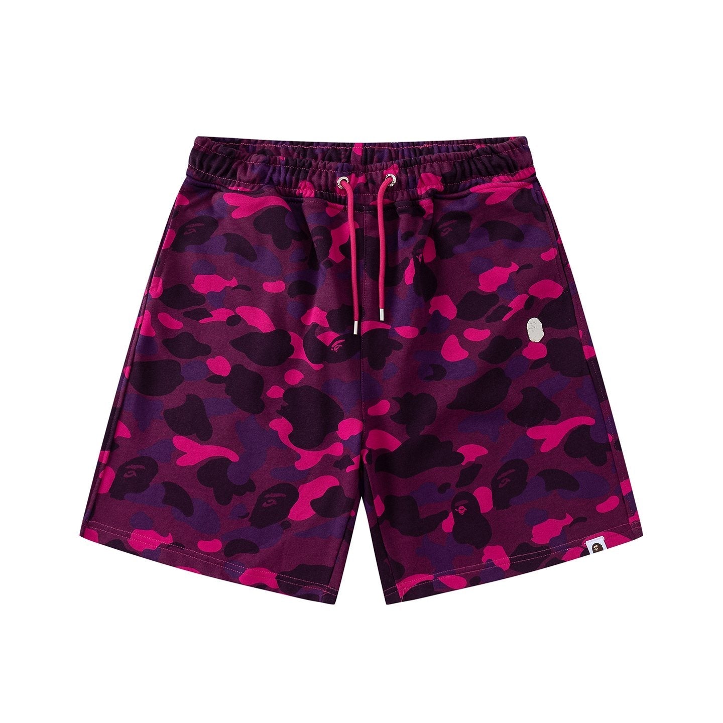 BAPE Camouflage Ape-Head Graphic Shorts — front