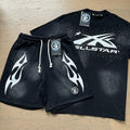 Hellstar Flame Graphic T-Shirt & Shorts Set — hero