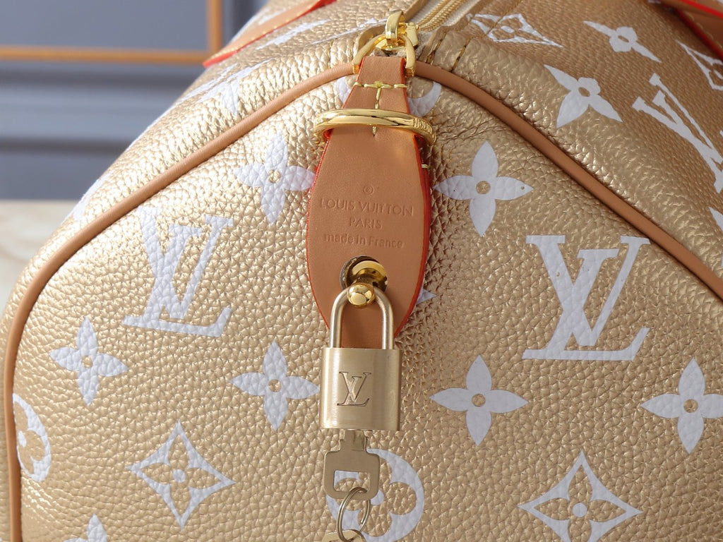 Louis Vuitton Speedy Bandoulière White Monogram Handbag — detail