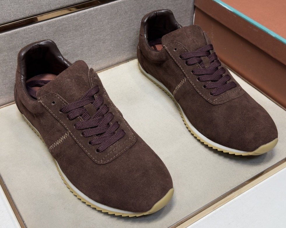 Dark Brown Lace-Up Casual Shoes — hero