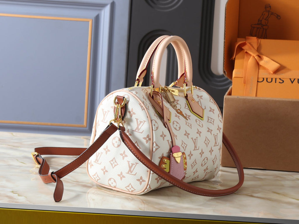 Louis Vuitton Crafty Speedy Bandoulière Monogram Bag — side