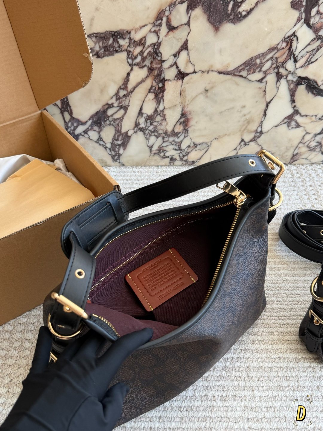 Coach Laurel Monogram Shoulder Bag — front