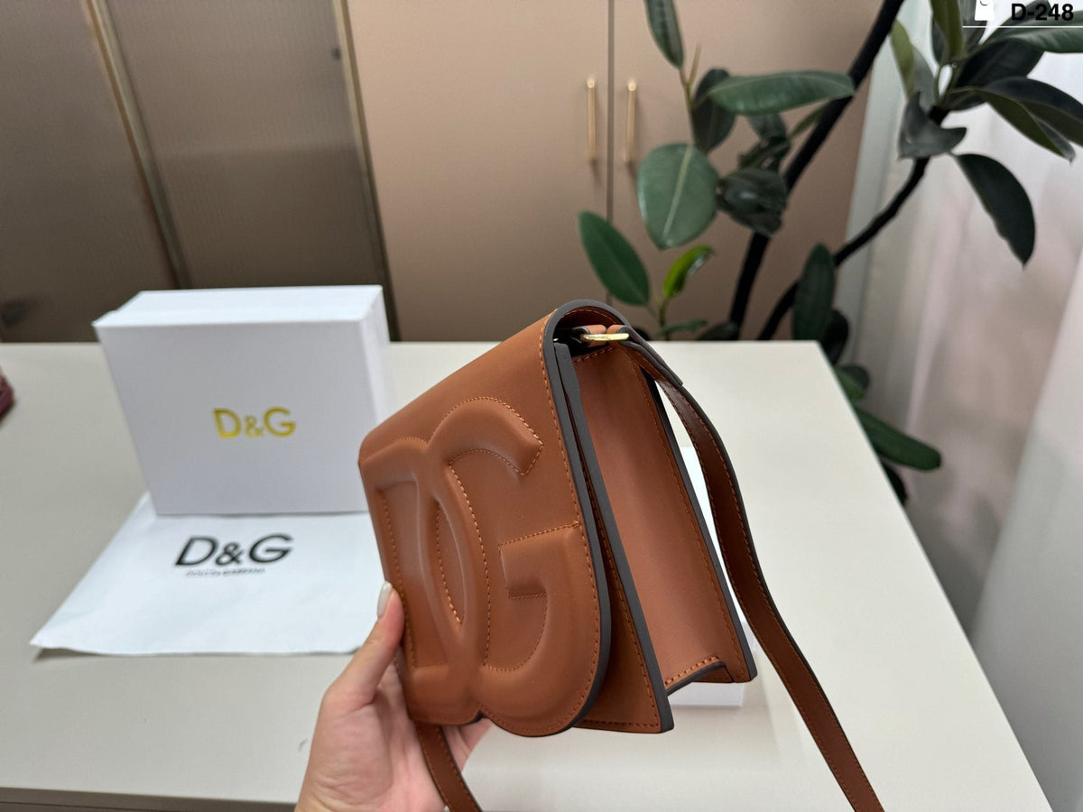 Dolce & Gabbana Raised DG Flap Crossbody Bag — side