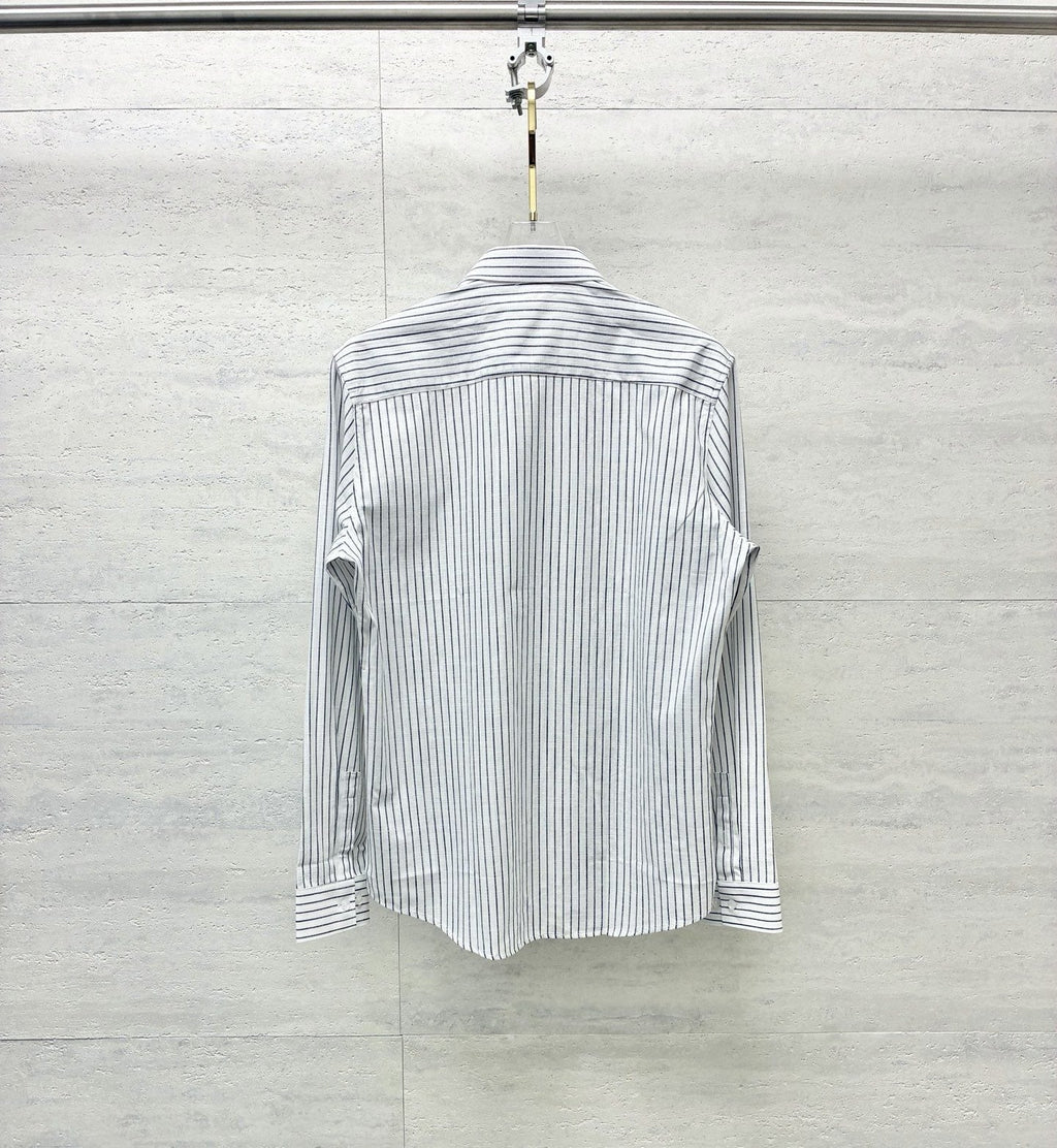 Test2-Ralph Lauren Striped Embroidered Long-Sleeve Button-Up Shirt — back