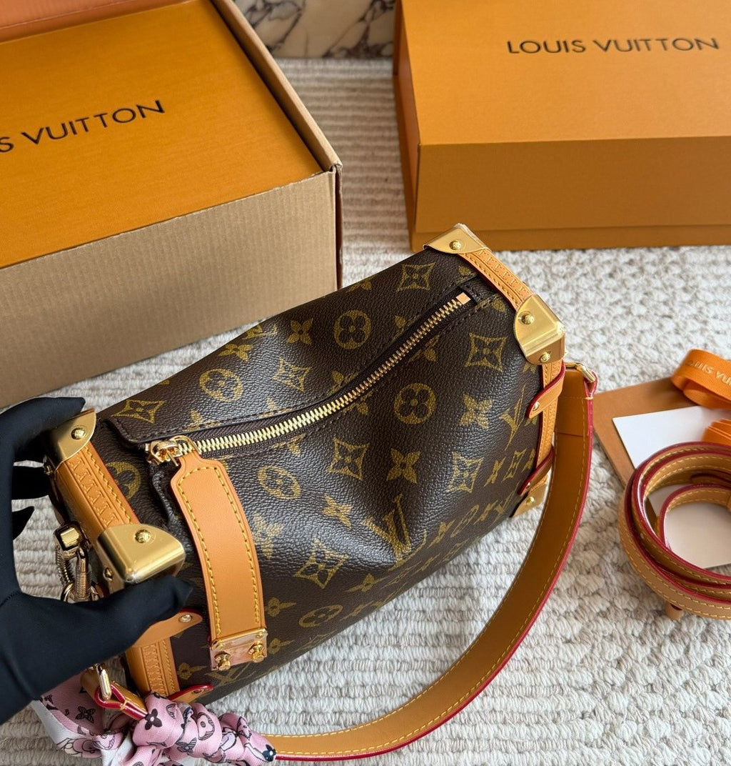 Louis Vuitton Side Trunk Monogram Handbag — front