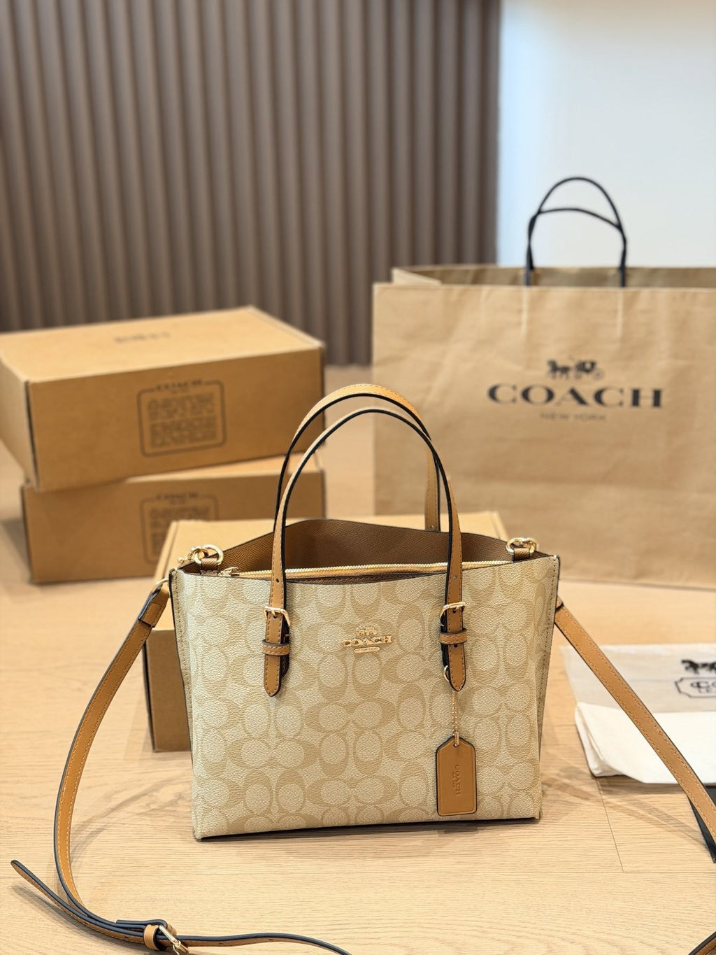 Coach Mollie Signature Tote Bag — detail