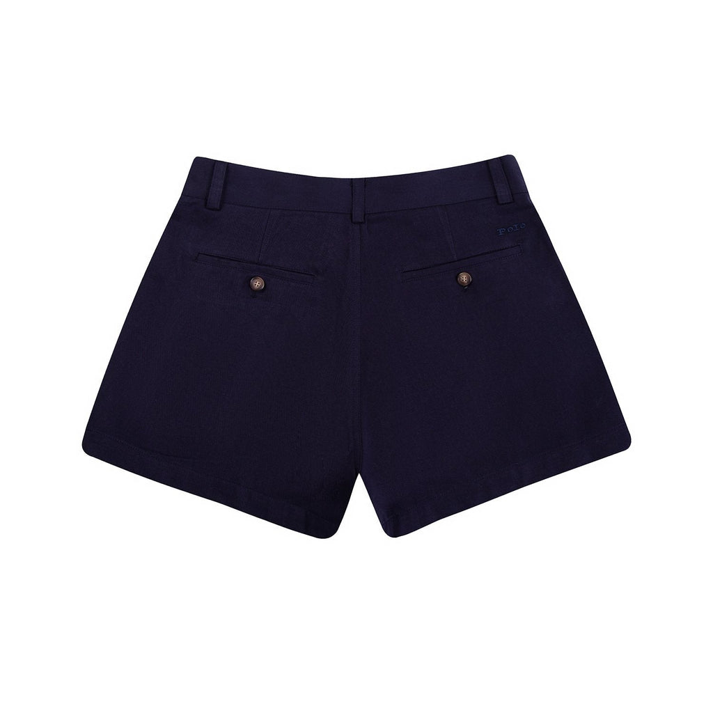 Test2-Ralph Lauren Women's Cotton Twill A-Line Tailored Shorts — back