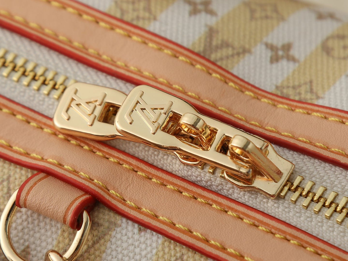 Louis Vuitton Stamp Speedy Bandoulière Striped Bag — detail