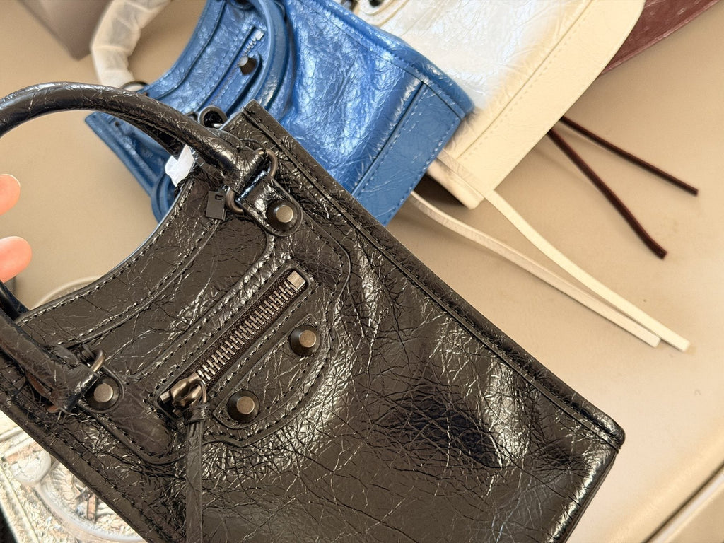 Balenciaga Le Cagole Nano Studded Phone Bag — detail