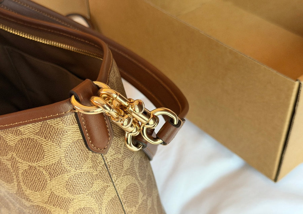 Coach Laurel Signature Print Hobo Bag — detail