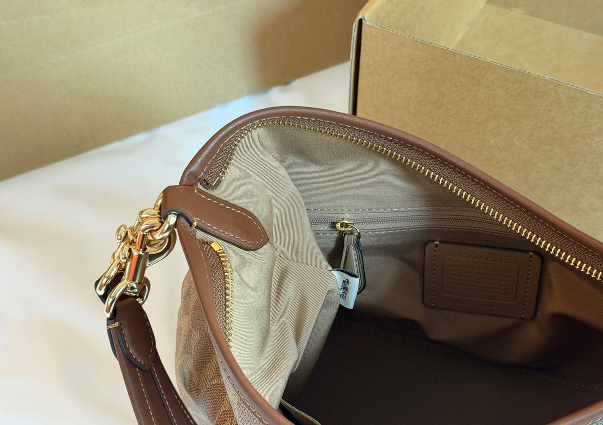 Coach Laurel Signature Print Hobo Bag — detail