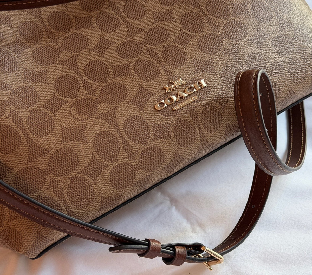 Coach Laurel Signature Print Hobo Bag — detail